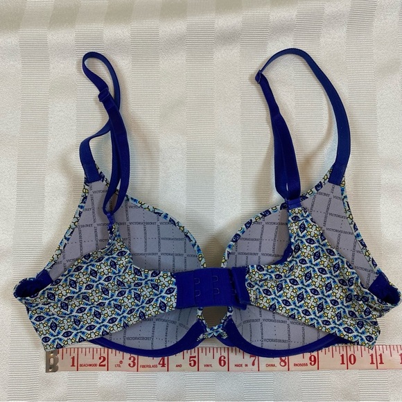 Victoria's Secret Blue Patterned Perfect Shape Bra Sz 32B Id# 36007582 - Picture 5 of 7